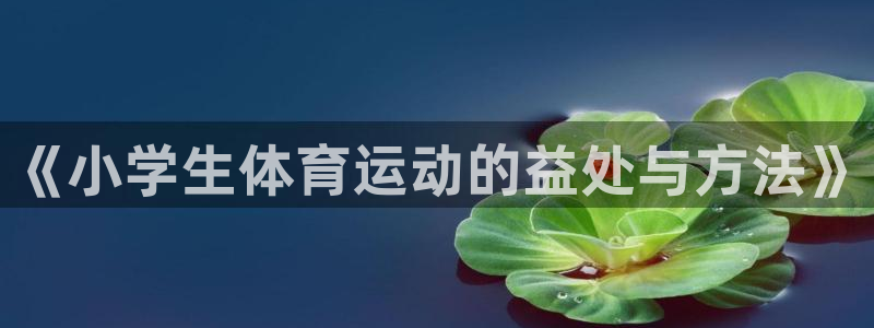 oety欧亿体育官网下载平台APP：《小学生体育运动